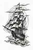 Sailboat that says "I will make you fishers of men" tattoo design idea