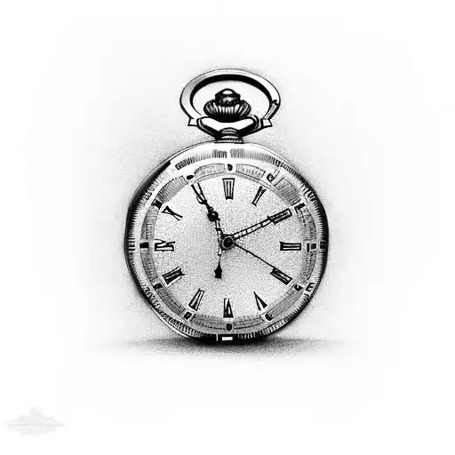 Design: A pocket watch with a twist. Instead of regular clock hands, have one hand pointing forward, symbolizing hope an tattoo design idea