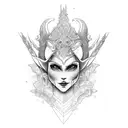 Elf, Fantasy tattoo design idea