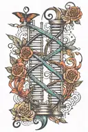 dna double helix tattoo design idea
