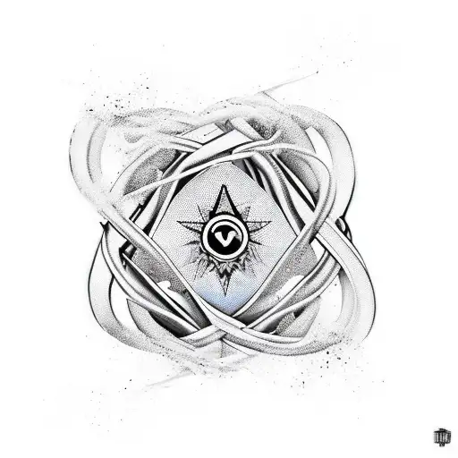 A futuristic streetwear design featuring the number seven and a heart symbol intertwined, with a subtle opium reference tattoo design idea