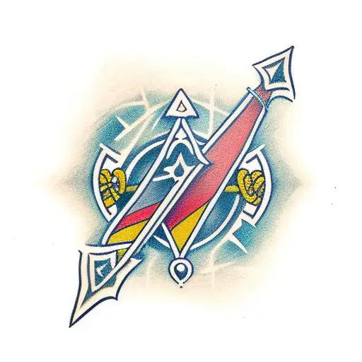 bow and arrow  tattoo design idea
