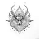 arjuna tattoo design idea