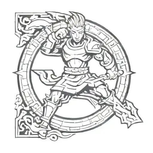 word warrior with a semi colon outline tattoo design idea