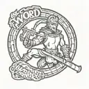 word warrior with a semi colon outline tattoo design idea