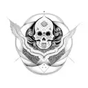 Spiritually charged, traditional style tattoo, embracing cosmic and  nature abstract.  tattoo design idea