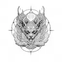 Spiritually charged, traditional style tattoo, embracing cosmic and  nature abstract.  tattoo design idea