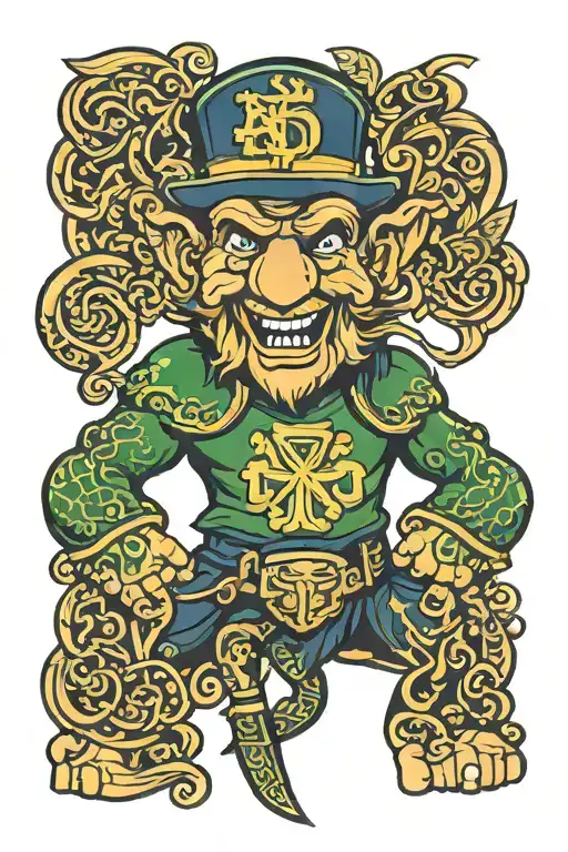 notre dame fighting Irish tattoo design idea
