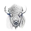 bison tattoo design idea