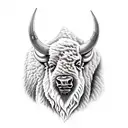 bison tattoo design idea