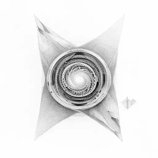 espiral, en medio un trebol y una cruz tattoo design idea