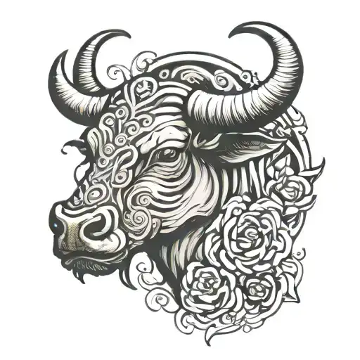 Taurus bull tattoo design idea