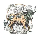 Taurus bull tattoo design idea