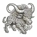 Taurus bull tattoo design idea
