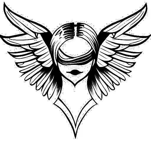 devil with angel wings  tattoo design idea