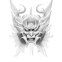 devil with angle wings  tattoo design idea