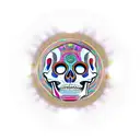 Skeletons in a round dance tattoo design idea