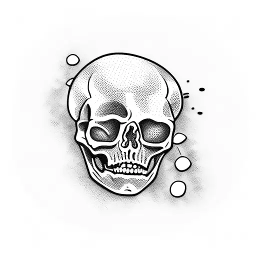 funny skeleton  tattoo design idea
