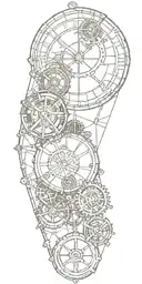 geometric steampunk inspired tattoo tattoo design idea
