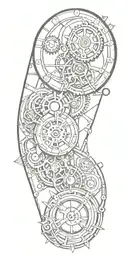 geometric steampunk inspired tattoo tattoo design idea