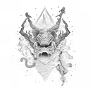 volcano tattoo design idea