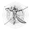 centaur shooting arrow tattoo design idea