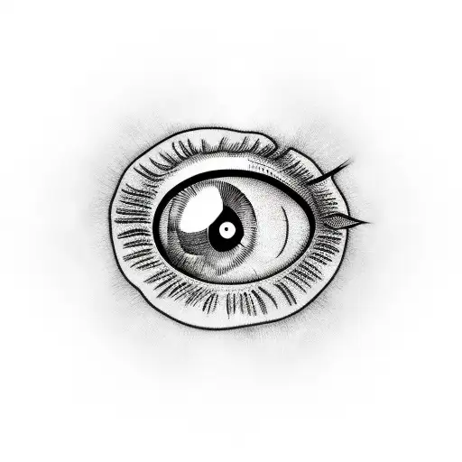 eye female, clock and rose tattoo design idea