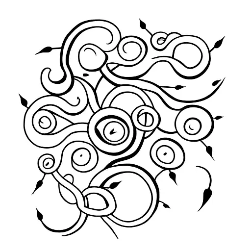 vines stems with thorns for neck tattoo design idea