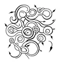 vines stems with thorns for neck tattoo design idea