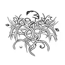 vines stems with thorns for neck tattoo design idea