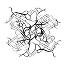 vines stems with thorns for neck tattoo design idea