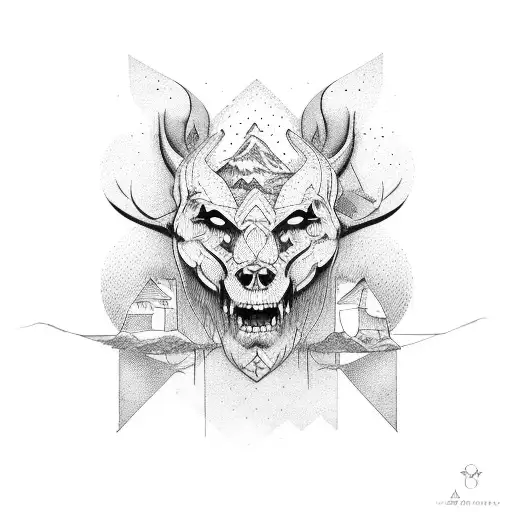 Swiss Mountain  tattoo design idea