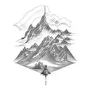 Swiss Mountains tattoo design idea