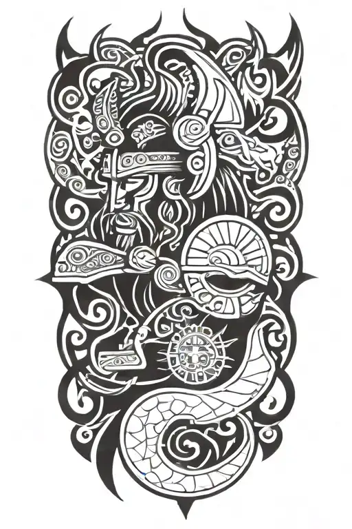 viking warrior tattoo design idea