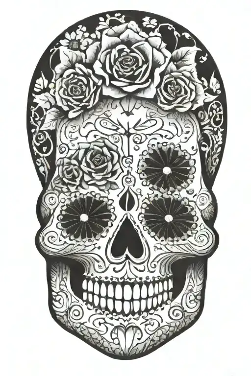 day of the dead tattoo design idea
