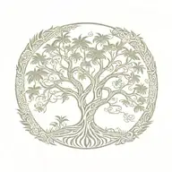 polynesia tree of life tattoo design idea