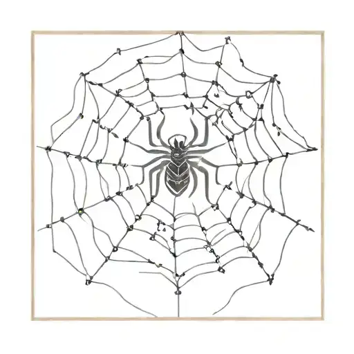 A sketch style tattoo of a spider-web design incorporating elements of Harry Potter tattoo design idea