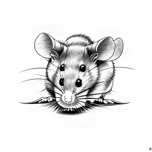 rat blackjack tattoo design idea