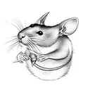 rat an cat tattoo design idea