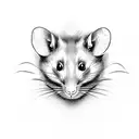 rat an cat tattoo design idea