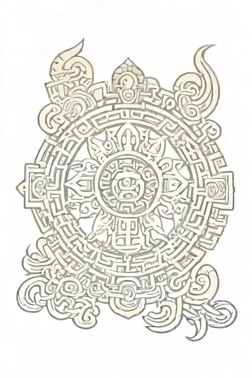 Mayan tattoo design idea