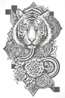 Tiger full body tattoo design idea