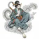 nyami nyami river god tattoo design idea