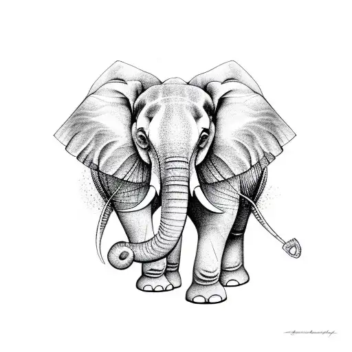 Mandala whole elephant  tattoo design idea