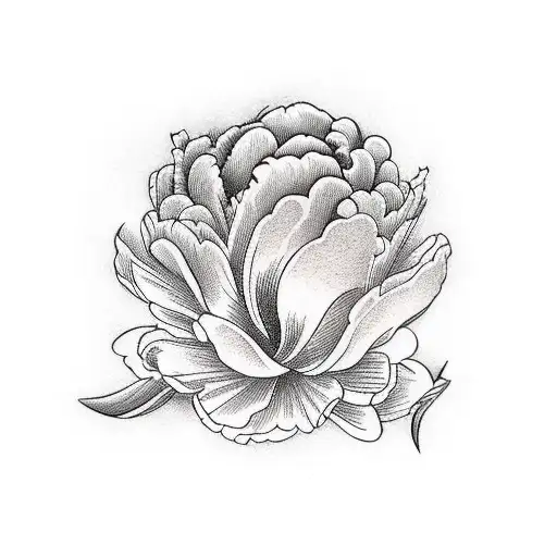 Traditional manga japanese tulipans tattoo design idea