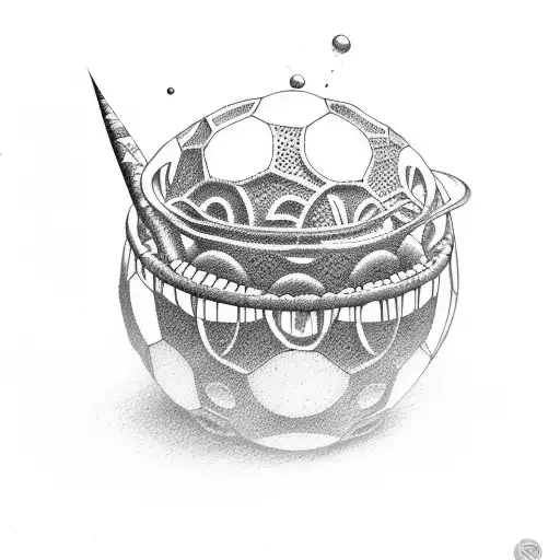 chocolate and ball tattoo design idea