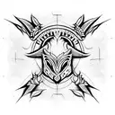 warrior tattoo design idea