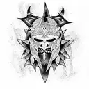 warrior tattoo design idea