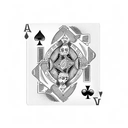 poker cards with date of birth inside tattoo design idea