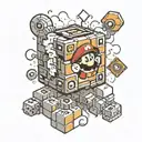 super Mario question block tattoo design idea